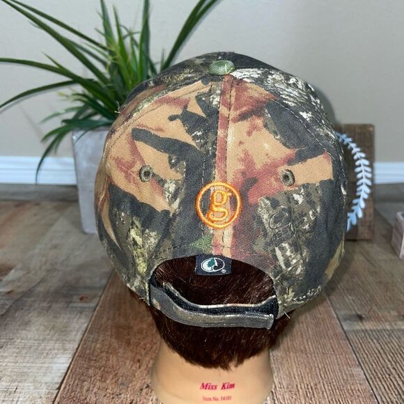 Garth Brooks World Tour Mens Cap Camo Orange Mossy Oak Adjustable Strap Hat - Picture 2 of 7